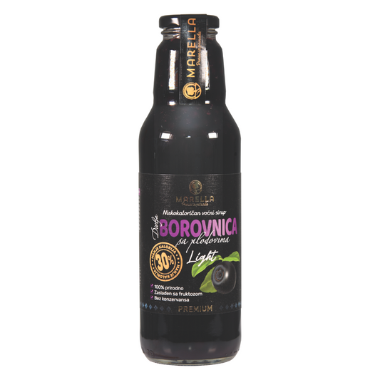 light sirup borovnica