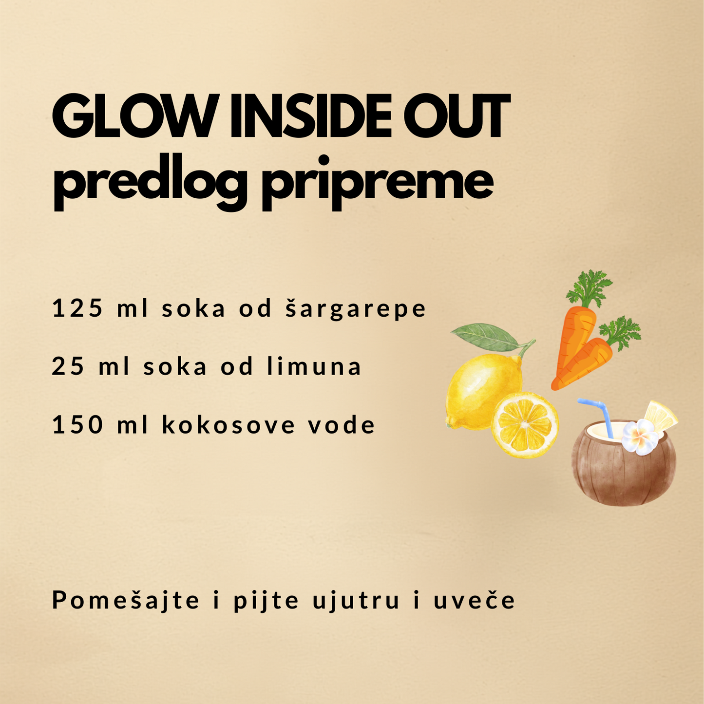 ŠARGAREPA & LIMUN - glow inside out paket za 14 dana