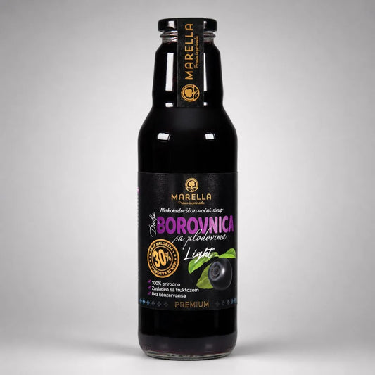 light sirup borovnica